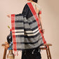 Shree Shyam Fashion Black Cotton Woven Zari Work Traditional Tassel Saree