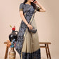 Shree Shyam Fashion Cream & Black Cotton Woven Zari Work Traditional Tassel Saree