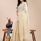 Shree Shyam Fashion Off White Cotton Woven Zari Work Traditional Tassel Saree