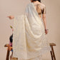 Shree Shyam Fashion Off White Cotton Woven Zari Work Traditional Tassel Saree