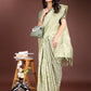 Shree Shyam Fashion Light Green Linen Cotton Saree - Elegant Simplicity for Everyday Grace