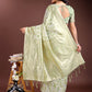 Shree Shyam Fashion Light Green Linen Cotton Saree - Elegant Simplicity for Everyday Grace
