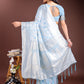 Shree Shyam Fashion Sky Blue Linen Cotton Saree - Elegant Simplicity for Everyday Grace