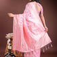 Shree Shyam Fashion Pink Linen Cotton Saree - Elegant Simplicity for Everyday Grace