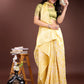 Shree Shyam Fashion Yellow Linen Cotton Saree - Elegant Simplicity for Everyday Grace