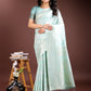 Shree Shyam Fashion Sea Green Linen Cotton Saree - Elegant Simplicity for Everyday Grace