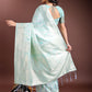 Shree Shyam Fashion Sea Green Linen Cotton Saree - Elegant Simplicity for Everyday Grace