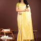 Shree Shyam Fashion Elegant Yellow Cotton Saree with Golden Zari Work - Graceful Comfort for Everyday & Festive Wear