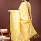 Shree Shyam Fashion Elegant Yellow Cotton Saree with Golden Zari Work - Graceful Comfort for Everyday & Festive Wear