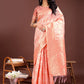 Shree Shyam Fashion Elegant Orange Cotton Saree with Golden Zari Work - Graceful Comfort for Everyday & Festive Wear