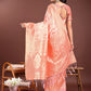 Shree Shyam Fashion Elegant Orange Cotton Saree with Golden Zari Work - Graceful Comfort for Everyday & Festive Wear