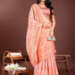 Shree Shyam Fashion Elegant Orange Cotton Saree with Golden Zari Work - Graceful Comfort for Everyday & Festive Wear