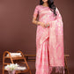Shree Shyam Fashion Elegant Pink Cotton Saree with Golden Zari Work - Graceful Comfort for Everyday & Festive Wear