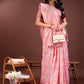 Shree Shyam Fashion Elegant Pink Cotton Saree with Golden Zari Work - Graceful Comfort for Everyday & Festive Wear