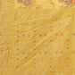 Shree Shyam Fashion Elegant Yellow Linen Cotton Saree with Floral Weave & Soft Gold Pallu - Graceful Choice for Casual,Office & Festive Looks