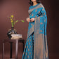 Astita Majestic Teal Banarasi Silk Saree with Golden Zari - Timeless Indian Ethnic Elegance for Weddings & Festive Occasions | Swadesiicart