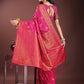 Astita Majestic Magenta Banarasi Silk Saree with Golden Zari - Timeless Indian Ethnic Elegance for Weddings & Festive Occasions | Swadesiicart