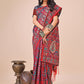 Shree Shyam Fashion Elegant Pink Jacquard Linen Cotton Saree with Traditional Multicolor Weave & Tassel Pallu - Festive & Casual Wear for Women
