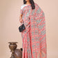 Shree Shyam Fashion Elegant White Jacquard Linen Cotton Saree with Traditional Multicolor Weave & Tassel Pallu - Festive & Casual Wear for Women