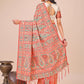 Shree Shyam Fashion Elegant Cream Jacquard Linen Cotton Saree with Traditional Multicolor Weave & Tassel Pallu - Festive & Casual Wear for Women