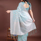 Shree Shyam Fashion Sea Green Linen Cotton Woven Zari Work Traditional Tassel Saree