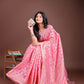 Shree Shyam Fashion Pink Linen Cotton Woven Zari Work Traditional Tassel Saree