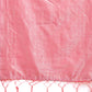 Shree Shyam Fashion Pink Linen Cotton Woven Zari Work Traditional Tassel Saree