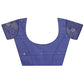Shree Shyam Fashion Blue & Navy Blue Lichi Silk Saree with Rich Woven Border and Zigzag Pattern - Wedding & Festive Wear