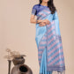 Shree Shyam Fashion Radiant Sky Blue Silk Saree with Pink & Blue Floral Pattern - Perfect for Weddings & Festive Glamour