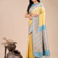 Shree Shyam Fashion Radiant Yellow Silk Saree with Pink & Blue Floral Pattern - Perfect for Weddings & Festive Glamour