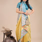 Shree Shyam Fashion Radiant Yellow Silk Saree with Pink & Blue Floral Pattern - Perfect for Weddings & Festive Glamour