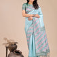 Shree Shyam Fashion Radiant Teal Silk Saree with Pink & Blue Floral Pattern - Perfect for Weddings & Festive Glamour