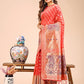 Shree Shyam Fashion Grace in Every Thread - Peach & Beige Linen Cotton Saree with Royal Paisley Charm
