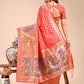 Shree Shyam Fashion Grace in Every Thread - Peach & Beige Linen Cotton Saree with Royal Paisley Charm