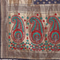 Shree Shyam Fashion Grace in Every Thread - Navy Blue & Beige Linen Cotton Saree with Royal Paisley Charm