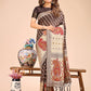 Shree Shyam Fashion Grace in Every Thread - Brown & Beige Linen Cotton Saree with Royal Paisley Charm