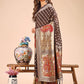 Shree Shyam Fashion Grace in Every Thread - Brown & Beige Linen Cotton Saree with Royal Paisley Charm