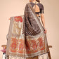 Shree Shyam Fashion Grace in Every Thread - Brown & Beige Linen Cotton Saree with Royal Paisley Charm