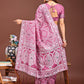Shree Shyam Fashion Graceful Pink Printed Saree - A Symphony of Culture and Feminine Charm