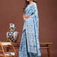 Shree Shyam Fashion Graceful Sky Blue Printed Saree - A Symphony of Culture and Feminine Charm