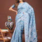 Shree Shyam Fashion Graceful Sky Blue Printed Saree - A Symphony of Culture and Feminine Charm