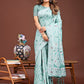 Shree Shyam Fashion Graceful Sea Green Printed Saree - A Symphony of Culture and Feminine Charm