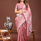 Shree Shyam Fashion Graceful Peach Printed Saree - A Symphony of Culture and Feminine Charm