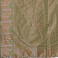 Shree Shyam Fashion Light Green Linen Cotton Saree with Woven Geometric Zari Motifs - Elegant Festive Wear for Women