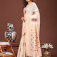 Shree Shyam Fashion Elegant Cream Woven Work Saree - A Whiff of Tradition Wrapped in Grace