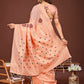Shree Shyam Fashion Elegant Peach Woven Work Saree - A Whiff of Tradition Wrapped in Grace