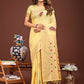 Shree Shyam Fashion Elegant Yellow Woven Work Saree - A Whiff of Tradition Wrapped in Grace