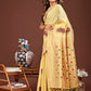 Shree Shyam Fashion Elegant Yellow Woven Work Saree - A Whiff of Tradition Wrapped in Grace