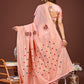 Shree Shyam Fashion Elegant Pink Woven Work Saree - A Whiff of Tradition Wrapped in Grace