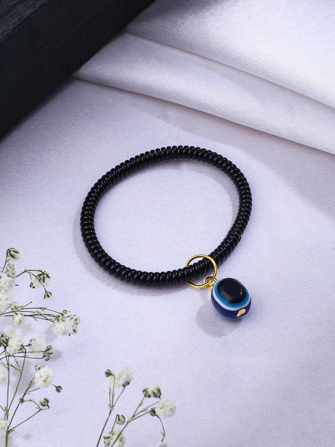 NVR Women Black Evil Eye Adjustable Bracelet - NR Retail-NVR